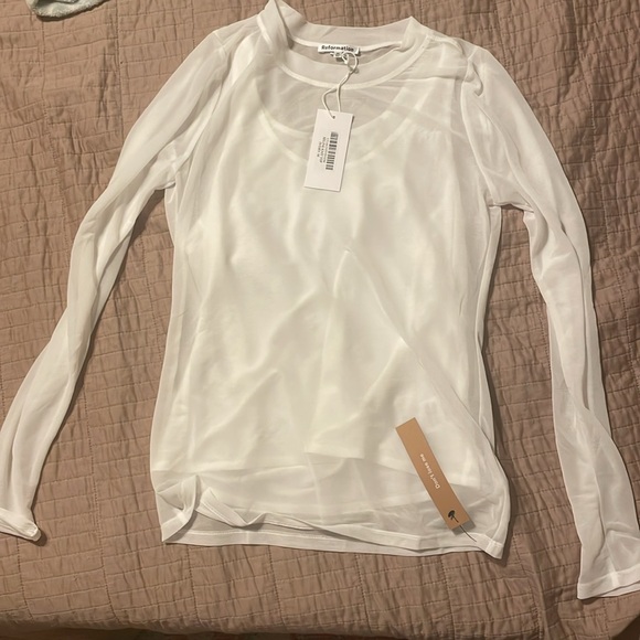 Reformation Seline Knit Top in Ivory, Size Medium, NWT - Picture 2 of 4